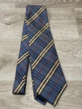 Burberry Blue Motif Silk Tie